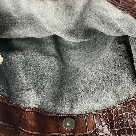 Furla Italian Leather Embossed Crocodile Large Tote Bag - Picture 9 of 16